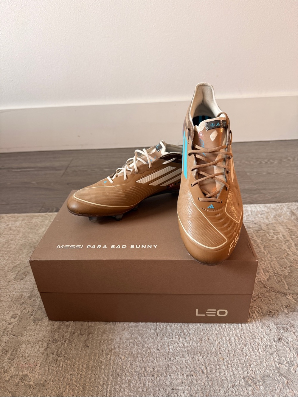 adidas Brown & White Messi Football Cleats